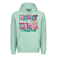 Seafoam merry christmas pink coffee cups Premium Hoodie - Jasminsmagicworld