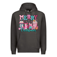 Smoke merry christmas pink coffee cups Premium Hoodie - Jasminsmagicworld