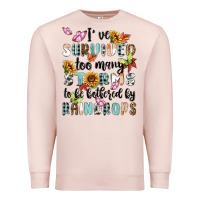 Pale Pink ive survived too many storms to bebothered by rain Premium Sweatshirt - MaliasSmallBusiness