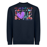 Navy let all that you do be done in love Heavyweight Sweatshirt - RacoonDesign