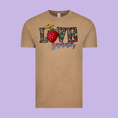 Love Summer Vintage Tee Designed By Cowhidedigitalart