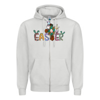 Dove Grey cross rabbit easter gnomes Zipper Hoodie - Jasminsmagicworld
