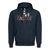 Navy cross rabbit easter gnomes Zipper Hoodie - Jasminsmagicworld