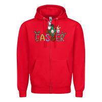 Red cross rabbit easter gnomes Zipper Hoodie - Jasminsmagicworld