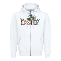 White cross rabbit easter gnomes Zipper Hoodie - Jasminsmagicworld
