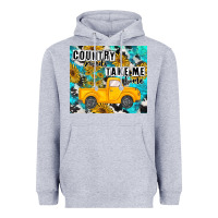 Heather Grey country roads take me home Heavyweight Hoodie - MaliasSmallBusiness