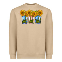 Mushroom american sunflower mason jar Heavyweight Sweatshirt - HRA Design Shop