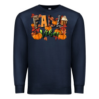 Navy fall vibes Premium Sweatshirt - MaliasSmallBusiness
