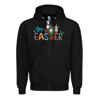 Black cross rabbit gnomes happy easter Zipper Hoodie - Jasminsmagicworld