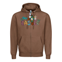 Chestnut cross rabbit gnomes happy easter Zipper Hoodie - Jasminsmagicworld