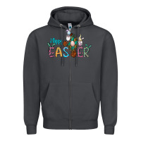 Smoke cross rabbit gnomes happy easter Zipper Hoodie - Jasminsmagicworld