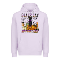 Lilac black cat apothecary Premium Hoodie - BarkalooDesign