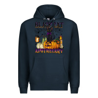 Navy black cat apothecary Premium Hoodie - BarkalooDesign