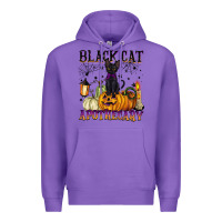 Purple black cat apothecary Premium Hoodie - BarkalooDesign