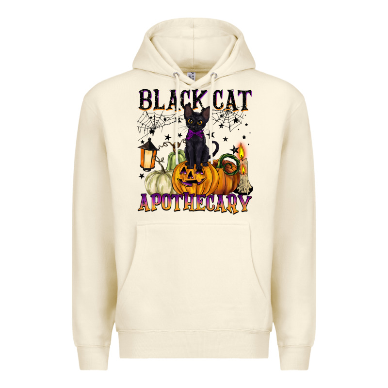 Black Cat Apothecary Premium Hoodie by BarkalooDesign | Teevron