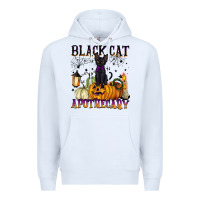 White black cat apothecary Premium Hoodie - BarkalooDesign