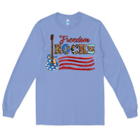 Colony Blue freedom rocks with guitar Long Sleeve Tee - Artiststas
