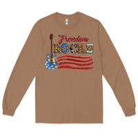Toasted Coconut freedom rocks with guitar Long Sleeve Tee - Artiststas