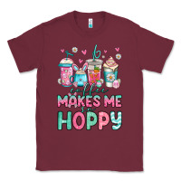 Burgundy easter coffee makes me so hoppy Classic Tee - Jasminsmagicworld