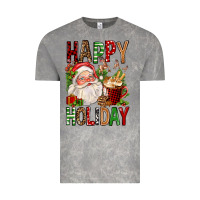 Cloud Rock happy holiday santa claus christmas Vintage Tee - FaDigitalArtStudio
