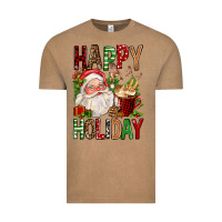 Vintage Coffee happy holiday santa claus christmas Vintage Tee - FaDigitalArtStudio