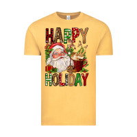 Vintage Mustard happy holiday santa claus christmas Vintage Tee - FaDigitalArtStudio