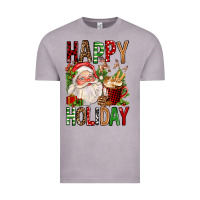 Vintage Zinc happy holiday santa claus christmas Vintage Tee - FaDigitalArtStudio