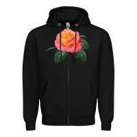 Black chicago peace rose Zipper Hoodie - LillyAllenDesigns