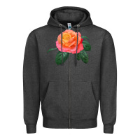 Charcoal Heather chicago peace rose Zipper Hoodie - LillyAllenDesigns
