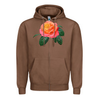Chestnut chicago peace rose Zipper Hoodie - LillyAllenDesigns