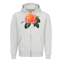 Dove Grey chicago peace rose Zipper Hoodie - LillyAllenDesigns