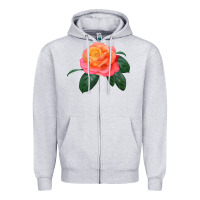 Heather Grey chicago peace rose Zipper Hoodie - LillyAllenDesigns