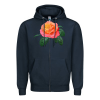 Navy chicago peace rose Zipper Hoodie - LillyAllenDesigns