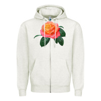 Oatmeal Heather chicago peace rose Zipper Hoodie - LillyAllenDesigns