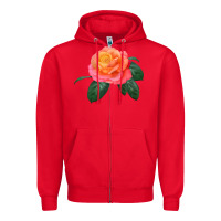 Red chicago peace rose Zipper Hoodie - LillyAllenDesigns