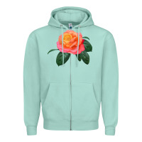 Seafoam chicago peace rose Zipper Hoodie - LillyAllenDesigns