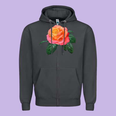 Chicago Peace Rose Zipper Hoodie Designed By Lillyallendesigns