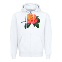 White chicago peace rose Zipper Hoodie - LillyAllenDesigns