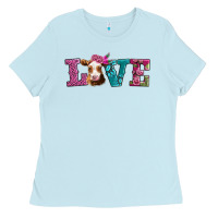 Baby Blue love with guernsey cow Ladies Tee - AdoDesignShop