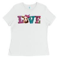 White love with guernsey cow Ladies Tee - AdoDesignShop