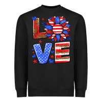 Black love america sunflower Heavyweight Sweatshirt - HRA Design Shop