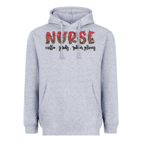 Heather Grey christmas nurse Heavyweight Hoodie - MaliasSmallBusiness