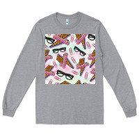 Heather Grey teacher thunderbolt and glasses Long Sleeve Tee - BundleAndBundleShop