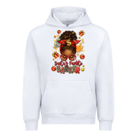 Santa Favorite Banker Afro Messy Bun Urban Hoodie | Teevron