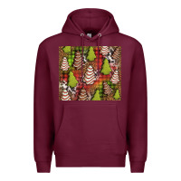 Burgundy Christmas cakes western Premium Hoodie - Jasminsmagicworld