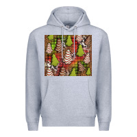Heather Grey Christmas cakes western Premium Hoodie - Jasminsmagicworld