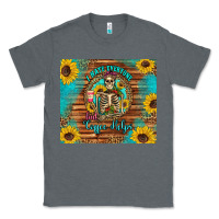 Charcoal Heather i hate everyone but coffee helps western skeleton coffee sunflowers Classic Tee - Artiststas