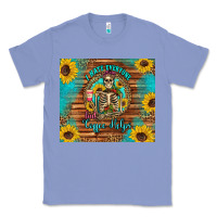 I Hate Everyone But Coffee Helps Western Skeleton Coffee Sunflowers Classic Tee | Teevron