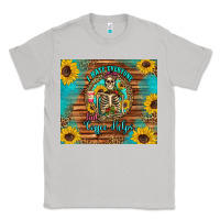 Moon Dust i hate everyone but coffee helps western skeleton coffee sunflowers Classic Tee - Artiststas