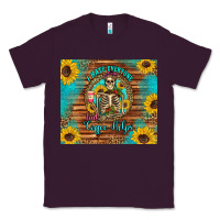 Plum i hate everyone but coffee helps western skeleton coffee sunflowers Classic Tee - Artiststas